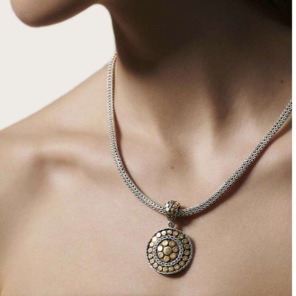 Sterling Silver 18K Gold Dot Enhancer Pendant